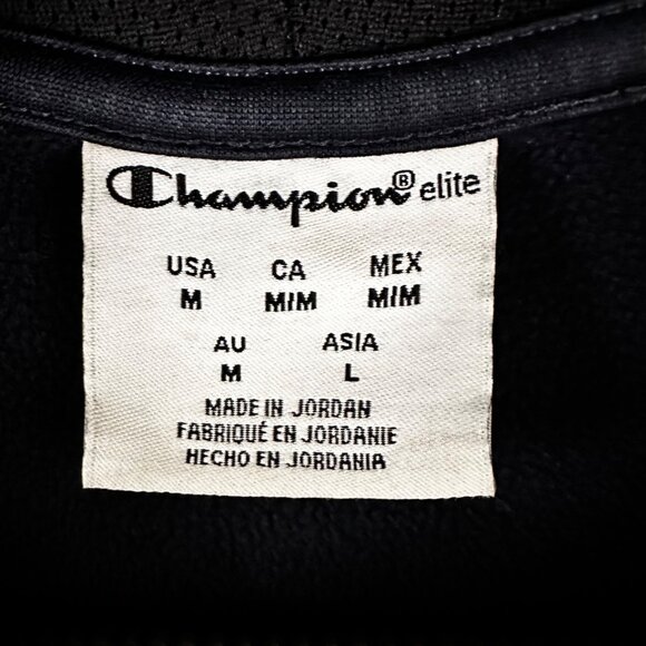 Champion Elite Mens Size M Dark Navy Blue Performance ‎ Polyester 1/4 Zip Hoodie - Picture 4 of 5